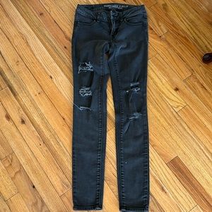American eagle skinny jeans distressed